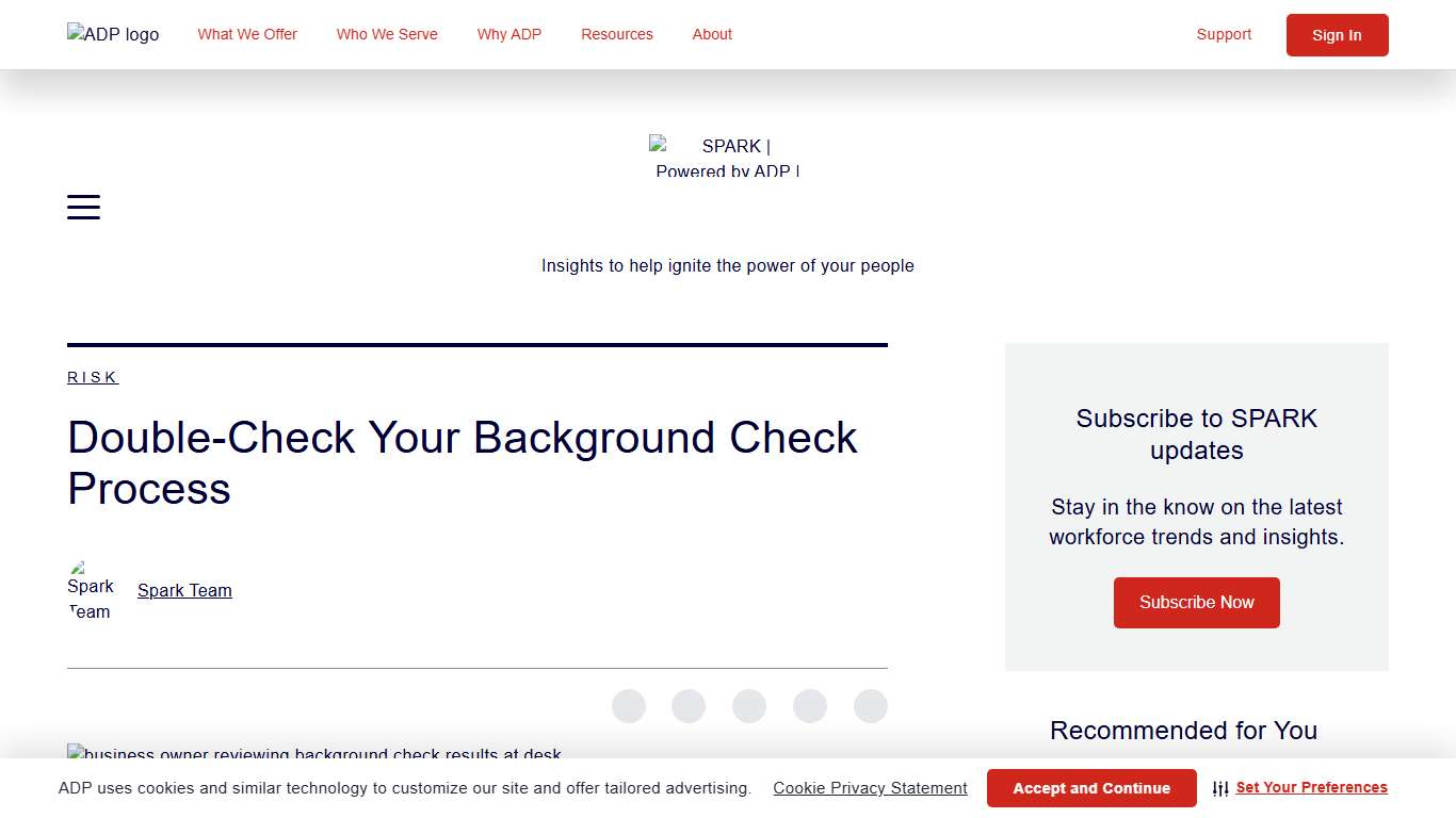 Double-Check Your Background Check Process SPARK Blog ADP